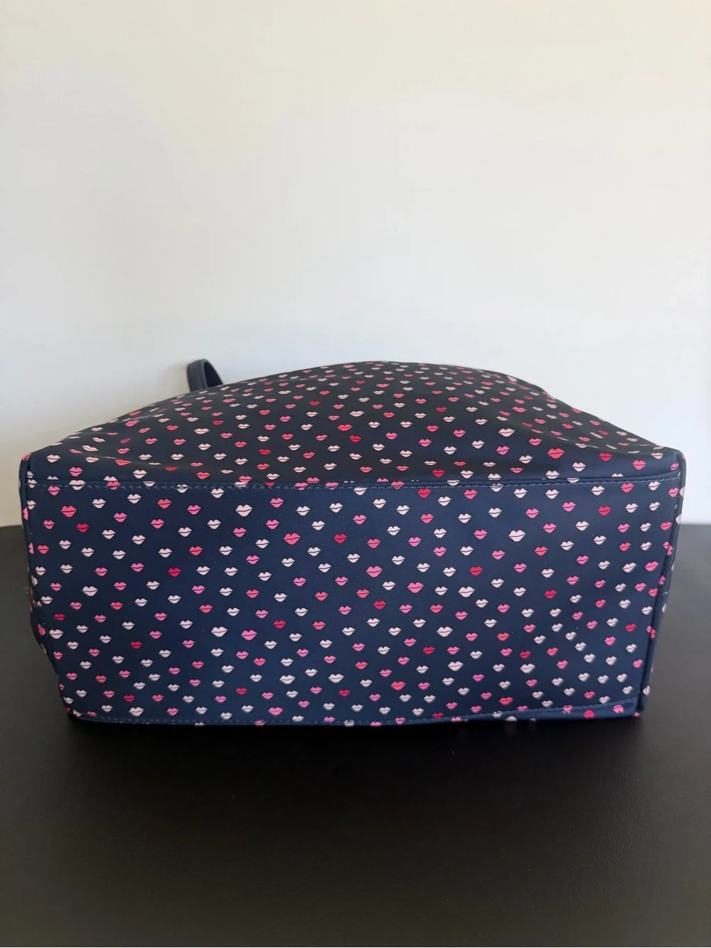 Kate Spade Watson Lane Maya Lip Print Nylon Tote Navy Multi